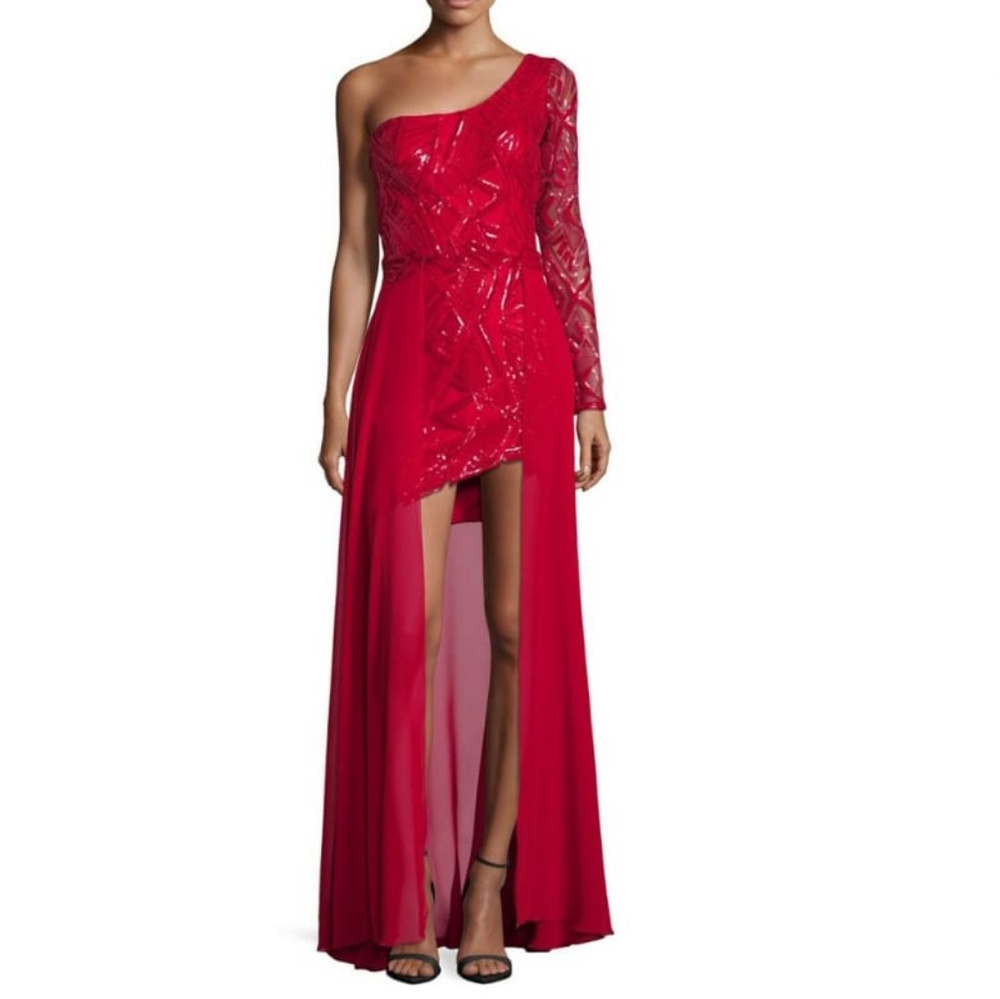 Nicole Bakti -Sequin overlay Dress